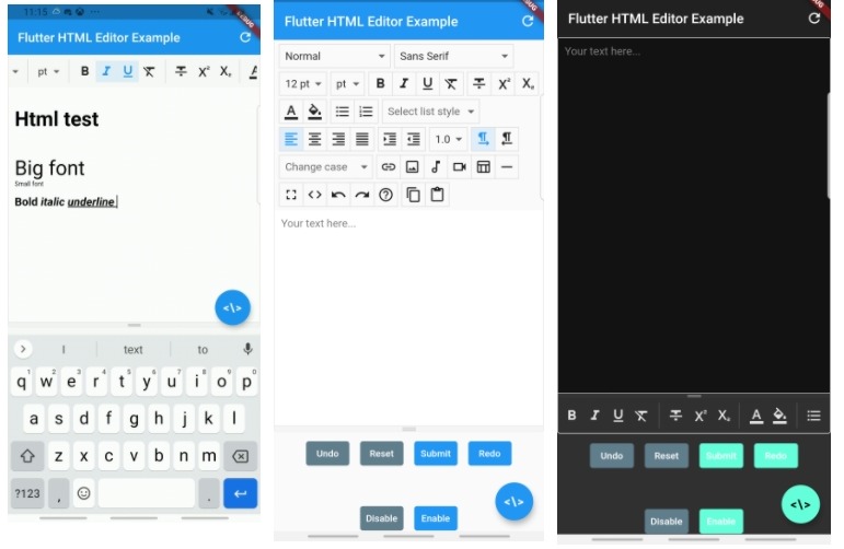 Html Rich Text Editor Flutter