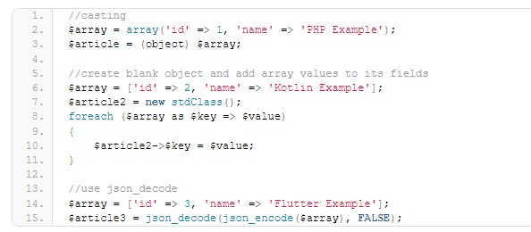 Code snippet